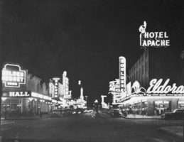 Film transparency of Fremont Street, Las Vegas, circa 1946
