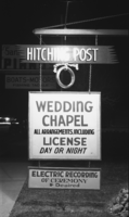 Film transparency of the Hitching Post Wedding Chapel, Las Vegas, circa 1950s
