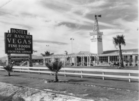 Film transparency of the El Rancho sign and windmill, Las Vegas, circa 1941-1960