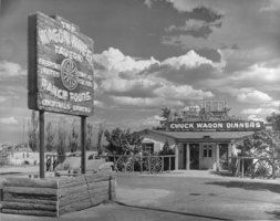 Film transparency of the Wagon Wheel Tavern, Las Vegas, Nevada, circa 1948-1949