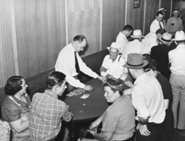Film transparency of Blackjack players, Las Vegas, circa 1930-1950s