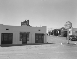 Film transparency of the Boulder City Auto Court, Boulder City, Nevada, circa 1930-1940