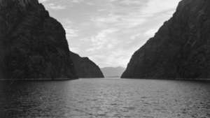 Film transparency of a view of the Colorado River, circa 1930-1935