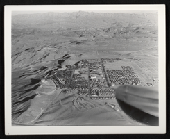 Photograph of an aerial view of Boulder City, Nevada, circa 1930-1940