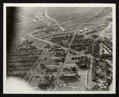 Photograph of an aerial view of Boulder City, Nevada, circa 1933-1940