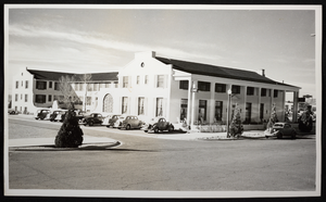 Photograph of exterior of Boulder Dam Hotel, Boulder City, Nevada, circa 1930s