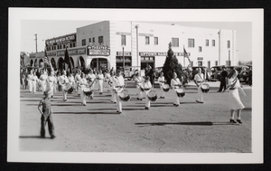 Photograph of Boy Scouts marching in Armistice Day parade, Boulder City, Nevada, circa 1939