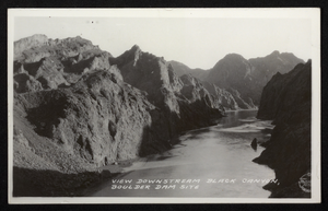Postcard of Colorado River, Black Canyon, circa 1930-1935