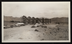 Photograph of construction of rock and gravel plant, Hoover Dam, circa 1930-1935