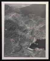 Aerial photograph of  Hoover Dam, circa 1933-1935