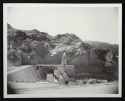 Photograph of Hoover Dam spillway, circa 1935