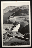 Postcard of Hoover Dam spillway, circa 1935-1936