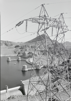 Film transparency of a tower, Hoover Dam, circa mid 1930s
