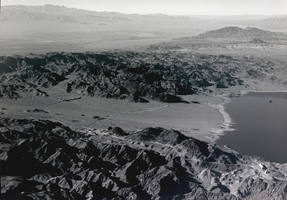 Film transparency of an aerial view of Lake Mead, circa 1930s