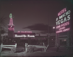 Film transparency of El Rancho Vegas, Las Vegas, 1940s-1950s