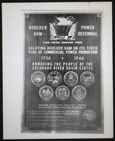Photograph of the Boulder Dam Power Decennial plaque, October 25, 1946