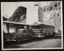 Photograph of visitors at Hoover Dam, circa late 1930s