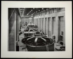 Photograph of power generators at Hoover Dam, circa mid 1930s