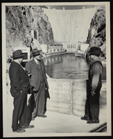 Photograph of guests at Hoover Dam, October 1946