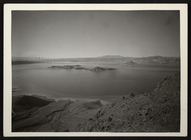 Photograph of an aerial view of Lake Mead, circa 1934-1950s