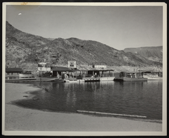 Photograph of an old boat dock at Hemenway Harbor, Lake Mead, circa 1934-1950s