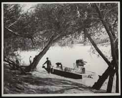 Photograph of men fishing on Lake Mead, circa late 1930s-1950s