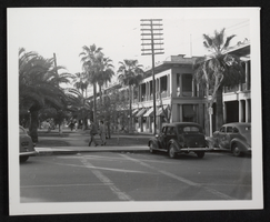 Photograph of a street scene in Needles, California, circa 1940s