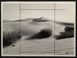 Photograph of desert sand dunes in Death Valley, circa mid 1900s