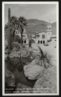 Postcard showing Scotty's Castle in Death Valley, California, circa mid 1900s