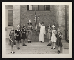 Photograph of costumed children for the 4th of July, circa 1930s-1950s