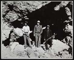 Photograph of men at Queho's Cave, Nevada, circa 1930s-1950s