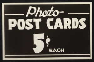 Postcard of an advertisement for postcards, circa mid 1900s