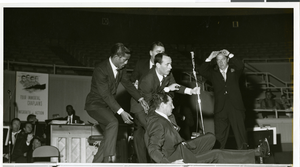 The "Rat Pack" performing at the Four Chaplains Memorial, Las Vegas, Nevada, February 7, 1960