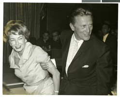 Photograph of Kirk Douglas and Anne Buydens at a Four Chaplains memorial event, Las Vegas, February 7, 1960