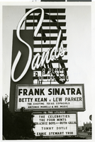 Photograph of the Sands Hotel marquee, Las Vegas, circa 1950s