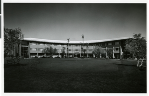 Photograph of exterior of The Aqueduct, Sands Hotel and Casino, Las Vegas, 1963