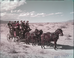 Film transparency of a stagecoach, Las Vegas, circa 1940s