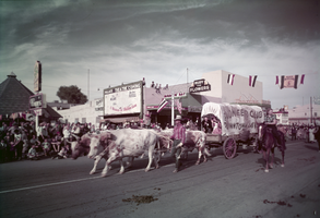 Film transparency showing Helldorado parade, Las Vegas, circa 1940s-1950s