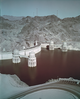 Film transparency of Hoover Dam, circa 1940s-1950s