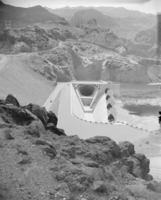 Film transparency of Hoover Dam spillway, circa mid 1930s-1950s
