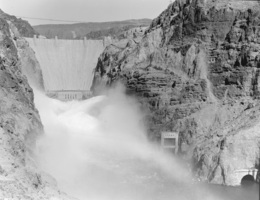 Film transparency of outlet works at Hoover Dam, circa mid 1930s