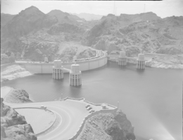 Film transparency of the upstream side of Hoover Dam, circa late 1930s