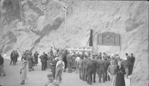Film transparency of Hoover Dam's Dedication, September 30, 1935