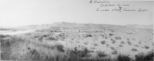 Film transparency showing Fort Callville, Colorado River, circa 1930s