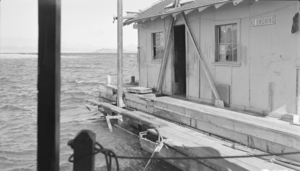 Film transparency showing Lake Mead Boat Landing, circa 1935-1950