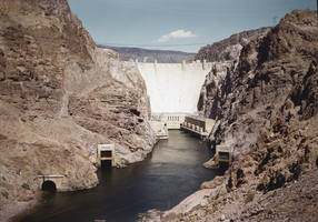 Film transparency of Hoover Dam, circa mid 1940s-1950s