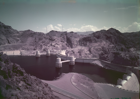 Film transparency of Hoover Dam, circa 1940s-1950s