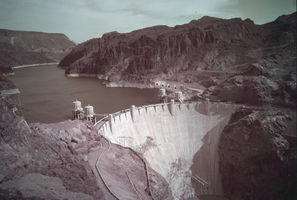 Film transparency of Hoover Dam, circa mid 1950s