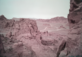 Film transparency of rocks at the Valley of Fire, Nevada, circa late 1930s-1950s