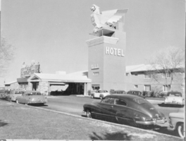 Film transparency of the Thunderbird Hotel, Las Vegas, circa 1940s